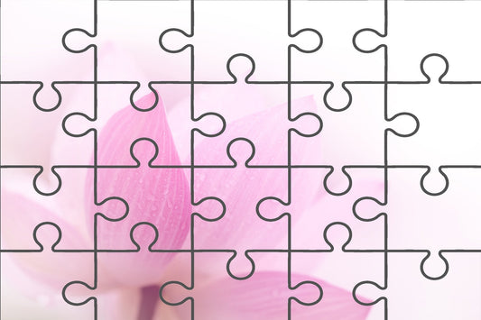 Peaceful Close-up Pink Lotus Petal Digital Puzzle