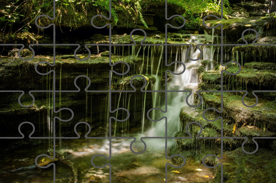 Pixley Waterfall 1 Landscape Photograph Free Online Puzzle