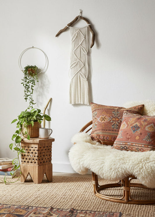 Handmade Driftwood Macrame Wall Art | Coastal Boho Home Decor