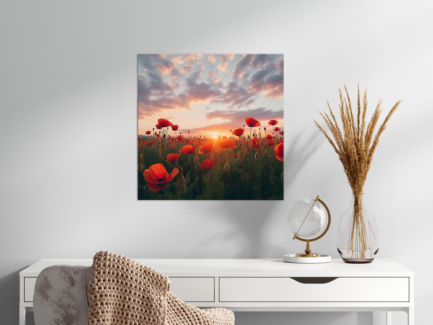 Downloadable Art: A Field of Memories Poppy Photorealistic Digital Floral Artwork