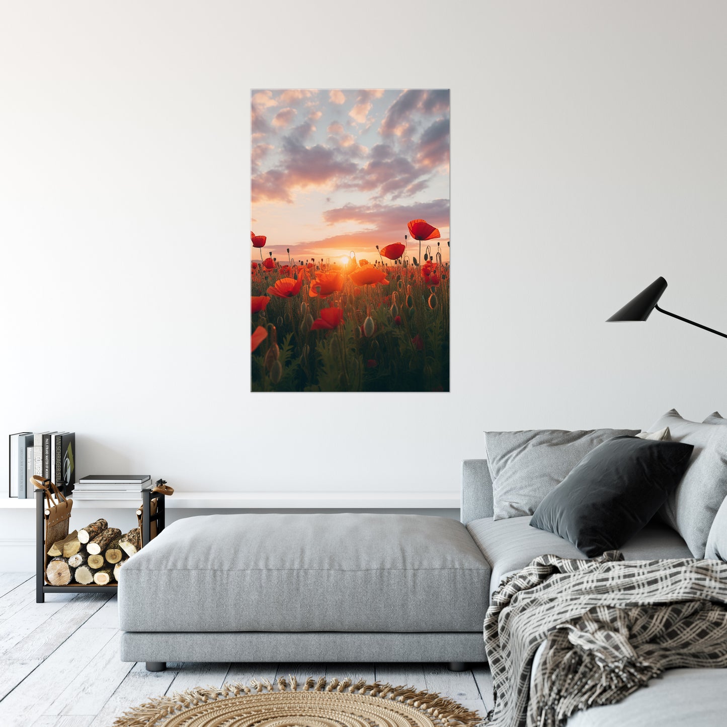 Downloadable Art: A Field of Memories Poppy Photorealistic Digital Floral Artwork