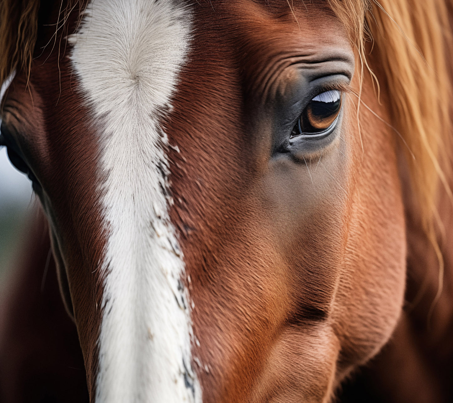 Farm Style Wall Art: "A Gentle Giant's Eye" - Photorealism Painting - Digital Artwork Loose Art Print