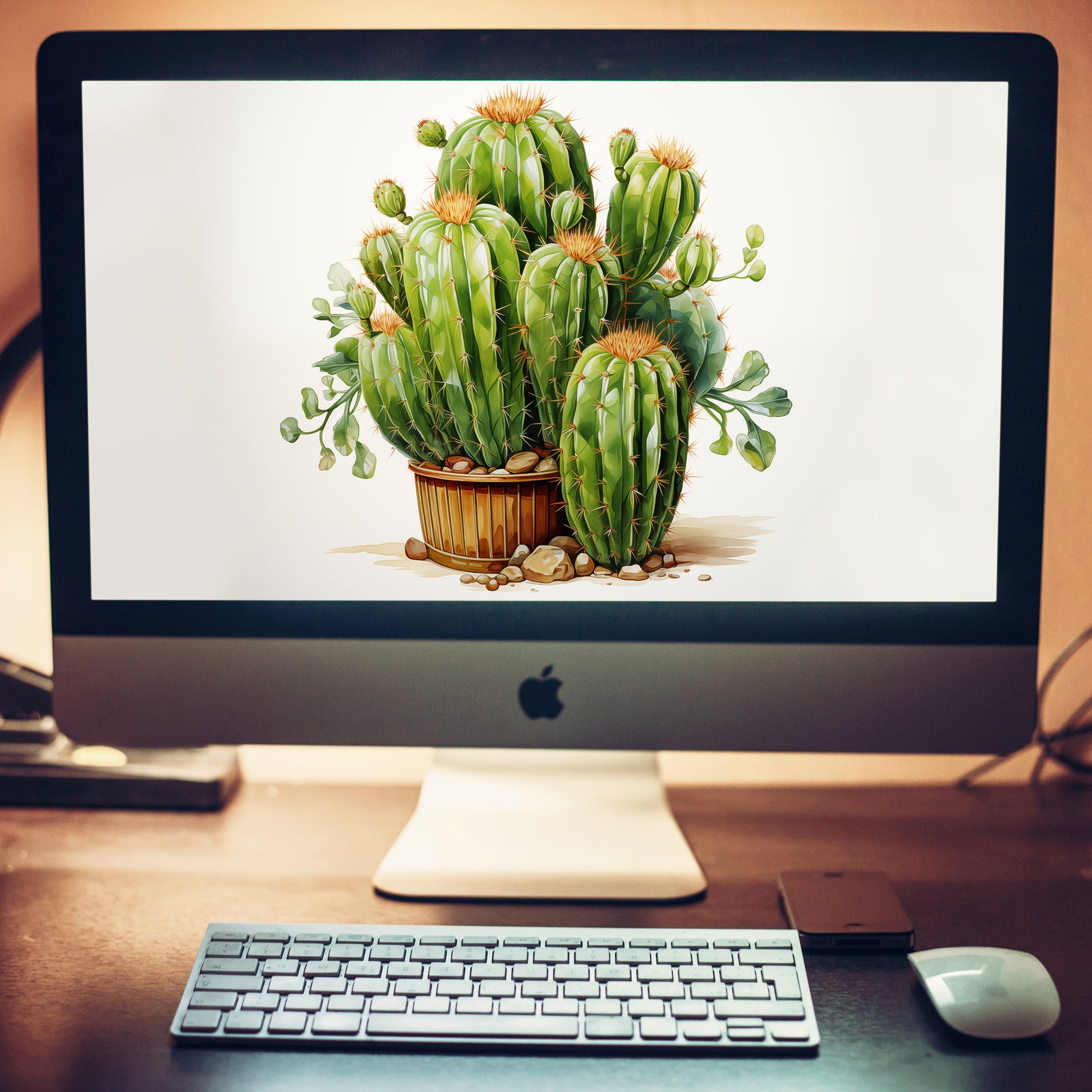 A Collection of Cacti Cactus Illustration Pencil Drawing Wallpaper for Computer2