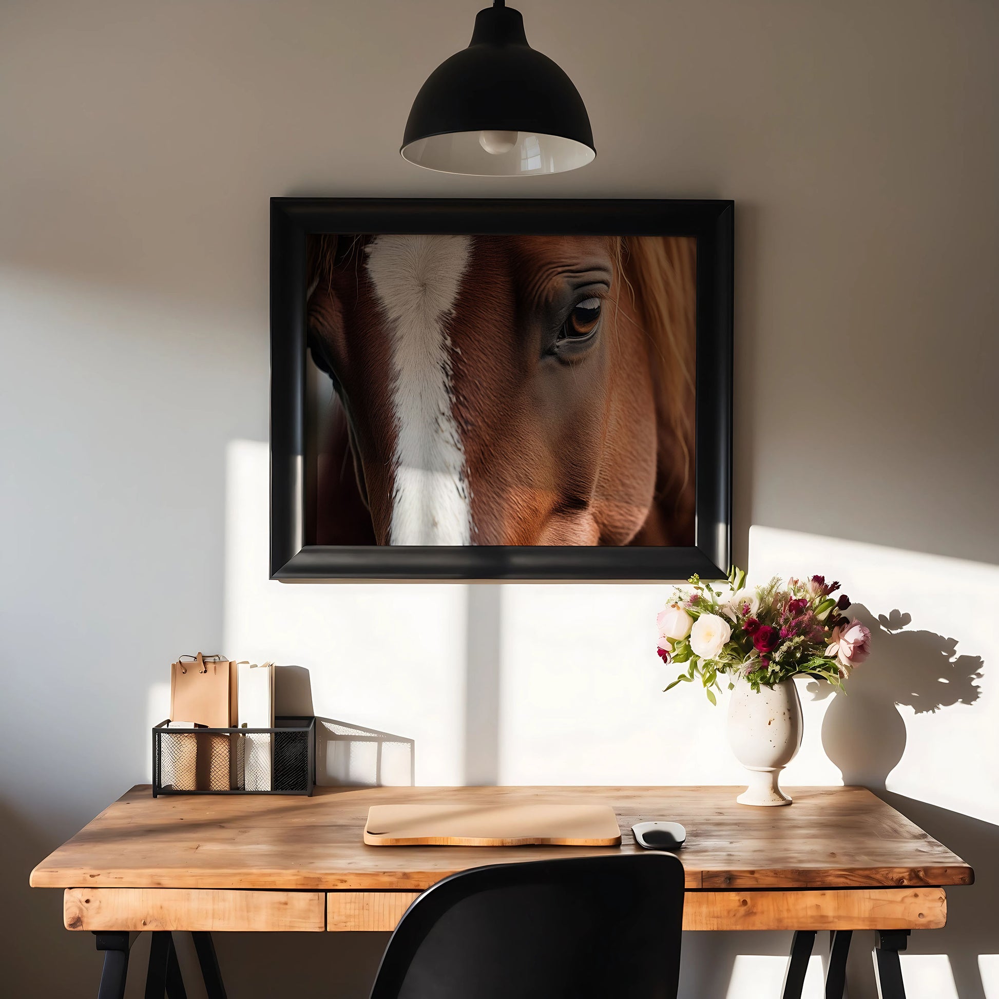 A Gentle Giant's Eye Photorealistic Horse Art DIY Downloadable Printable Wall Art 2