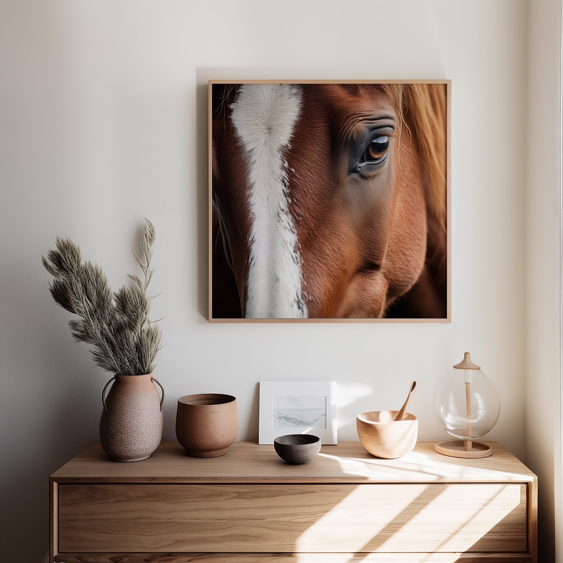 A Gentle Giant's Eye Photorealistic Horse Art DIY Downloadable Printable Wall Art 3