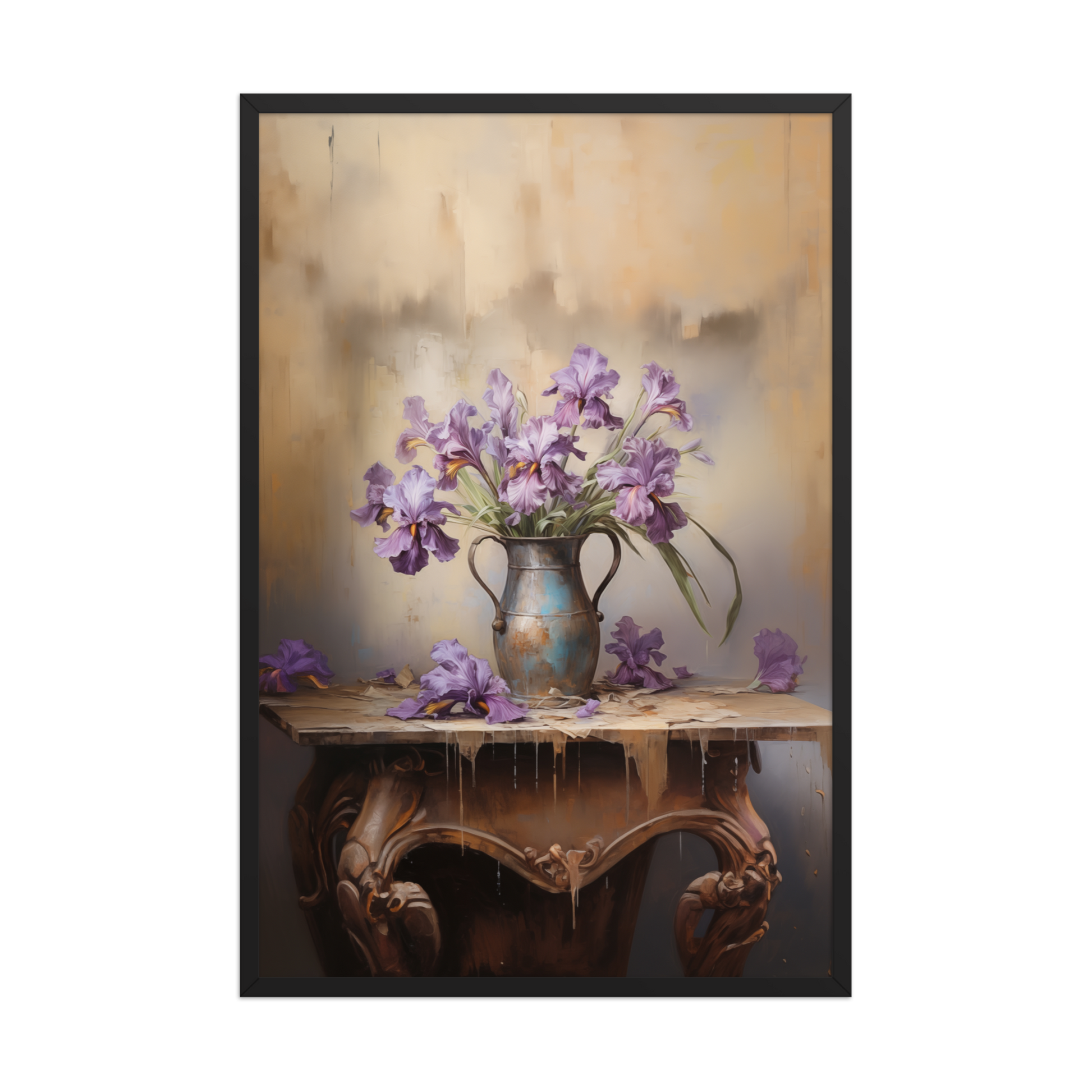 A Moment of Grace Digital Artwork Pastel Painting Framed Art Wall Print Black Frame