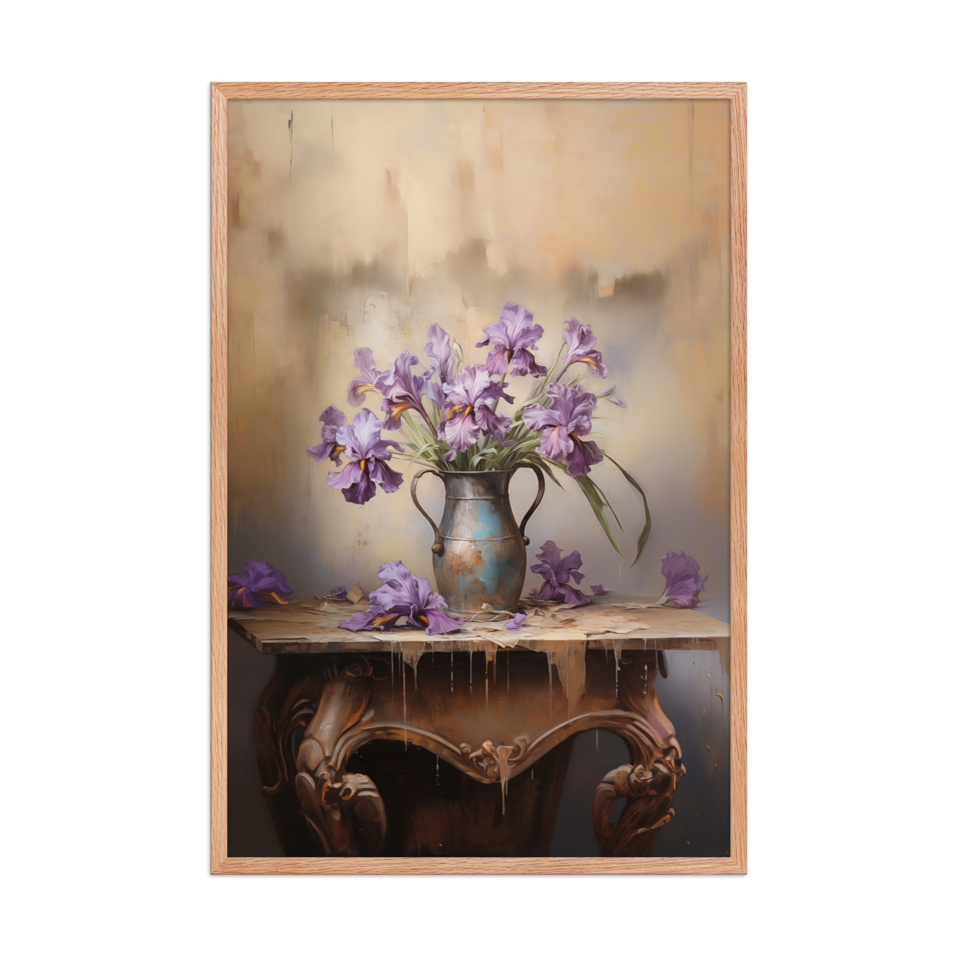 A Moment of Grace Digital Artwork Pastel Painting Framed Art Wall Print Natural Frame