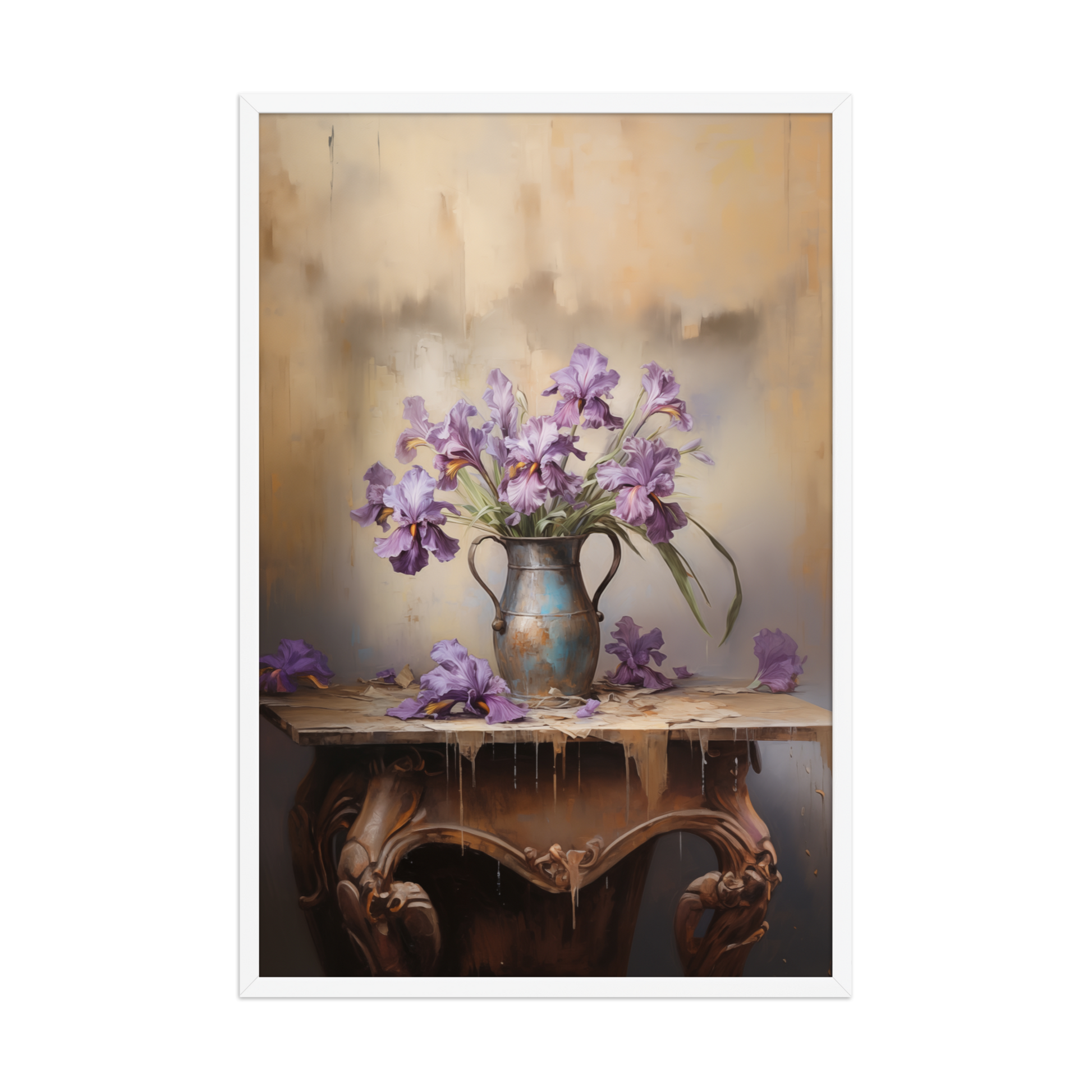 A Moment of Grace Digital Artwork Pastel Painting Framed Art Wall Print White Frame