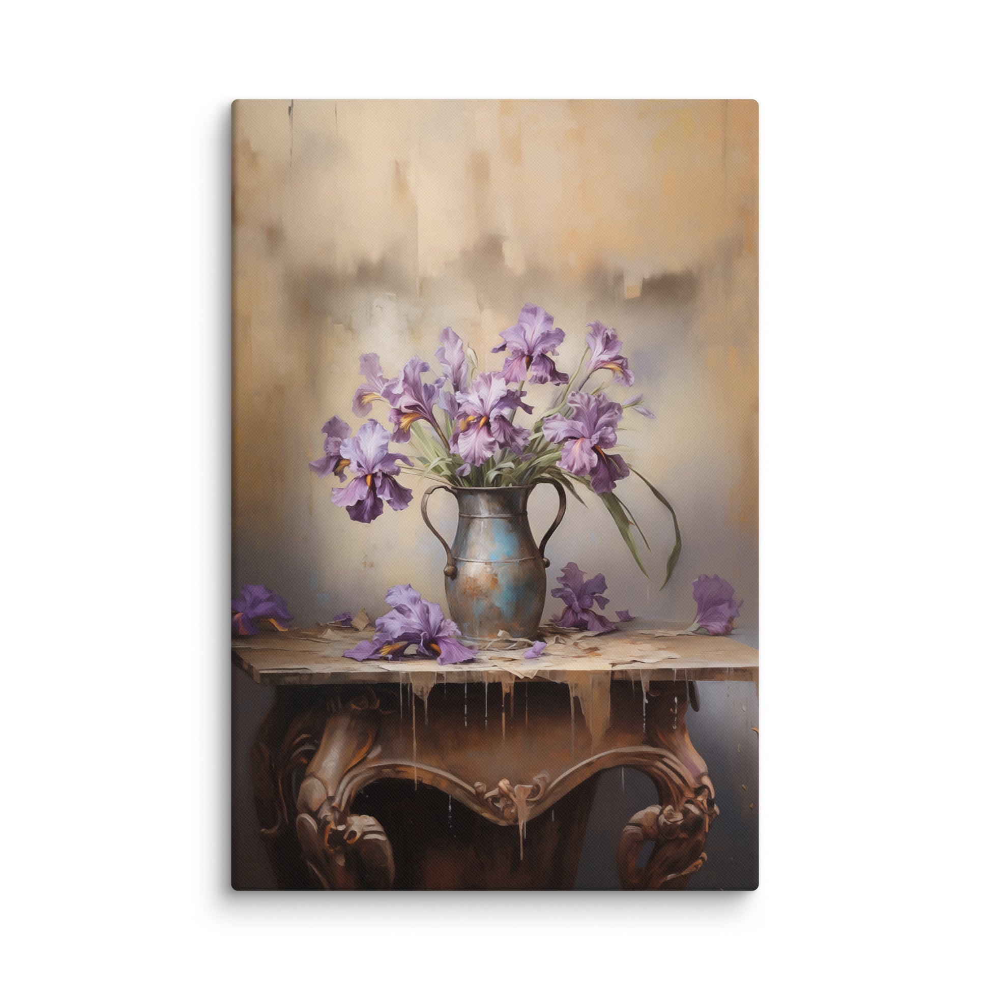 A Moment of Grace Floral Digital Artwork Pastel Painting Canvas Wall Art Print