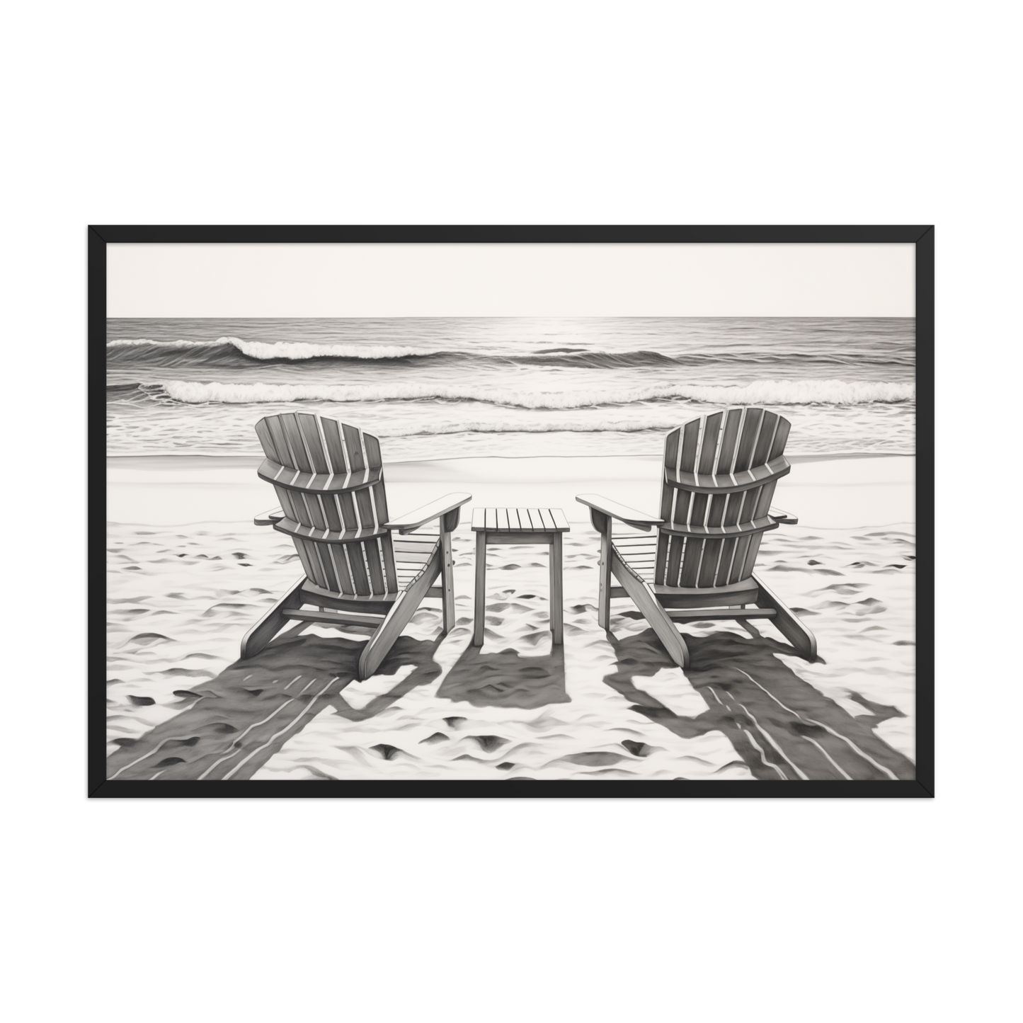 A Moment of Peace Digital Artwork Charcoal Drawing Framed Art Wall Print Black Frame
