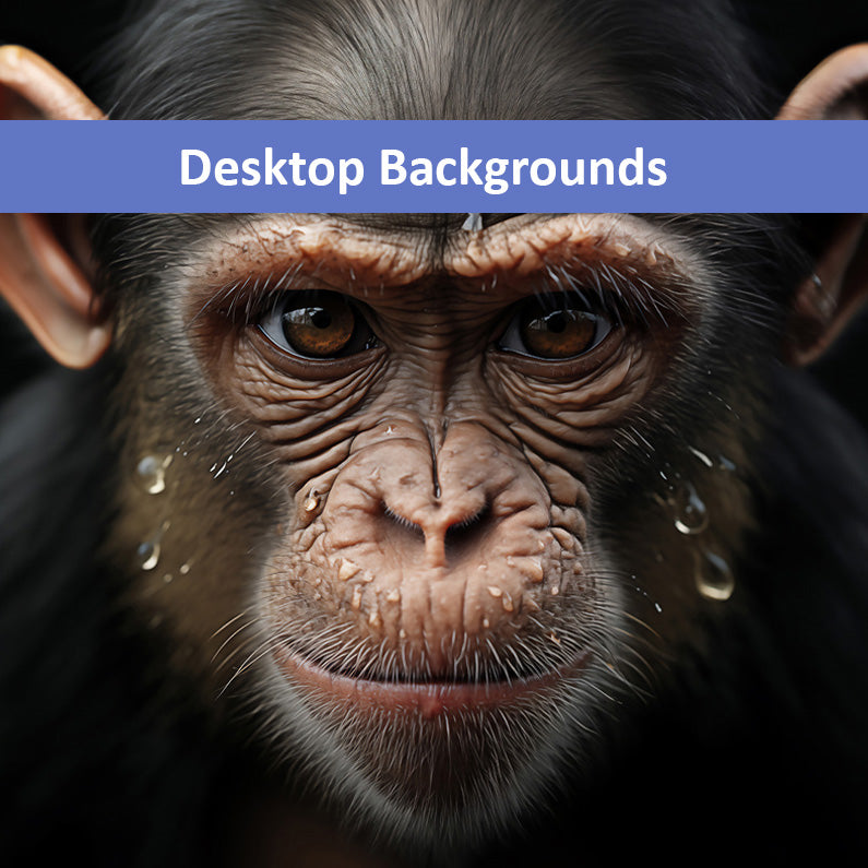 A Monkey's Portrait - Monkey Close-up Photorealism Wallpaper for Computer
