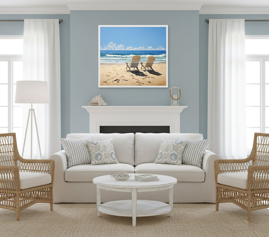 A Pair in Paradise DIY Downloadable and Printable Wall Art Print in Coastal Style Den