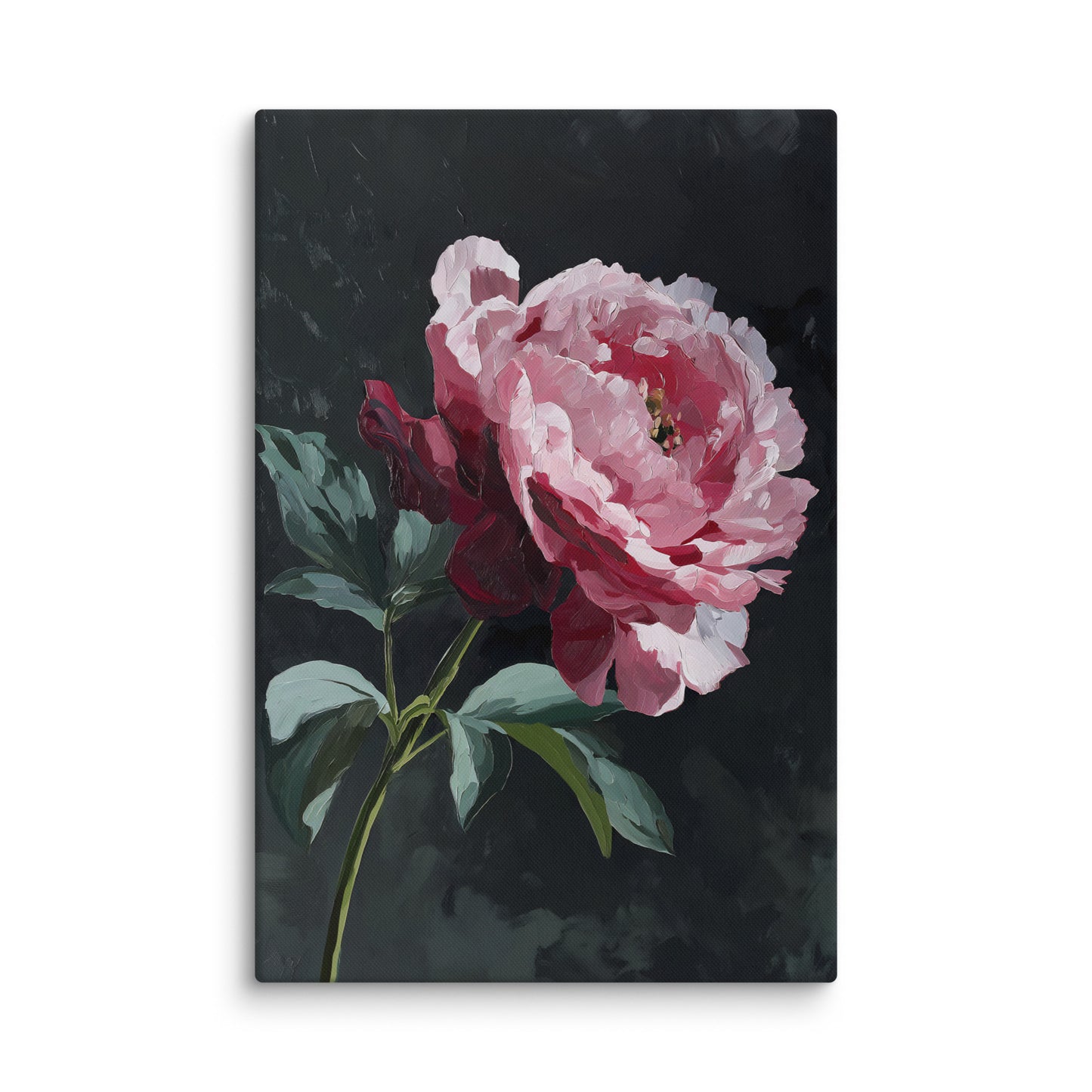 A Soft Illumination Floral Digital Artwork Peony Wall Art Canvas Print