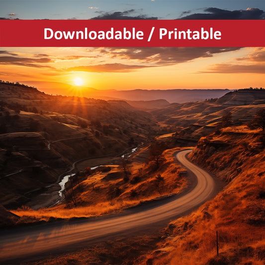 A Tranquil Trail Photorealistic Digital Artwork DIY Downloadable and Printable Wall Art Prints