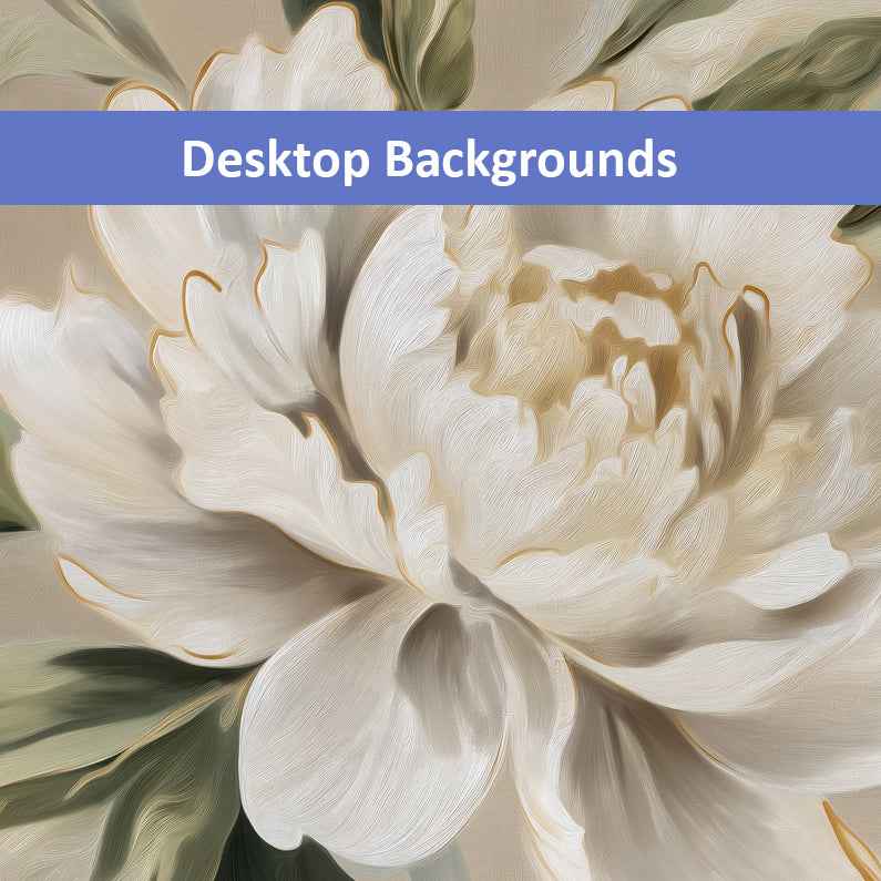 A Whisper of Spring Digital Artwork Peonies Painting Wallpaper for Computer Monitors, TVs, and Laptop Screens