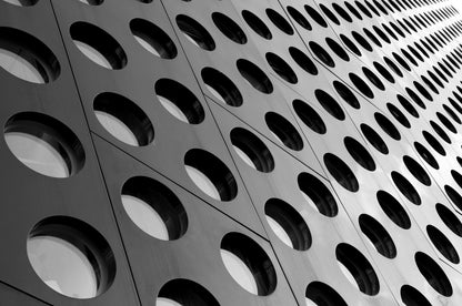 Binary Rhythm Architectural Photograph Canvas Wall Art Print