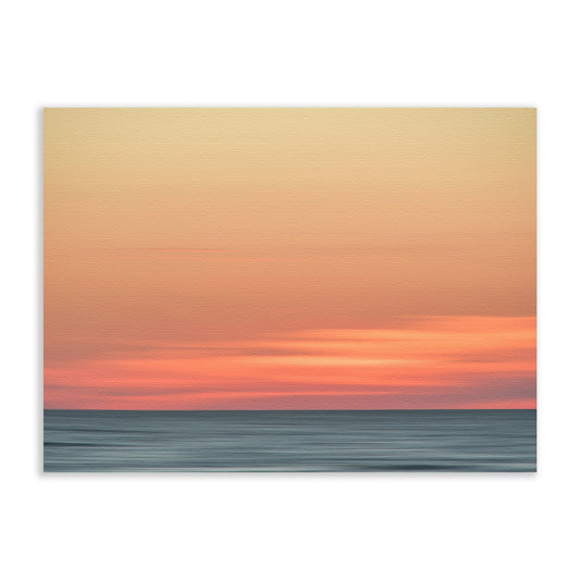 artwork for coastal homes, Abstract Color Blend Ocean Sunset Coastal Landscape Canvas - Beach Artwork Wall Decor