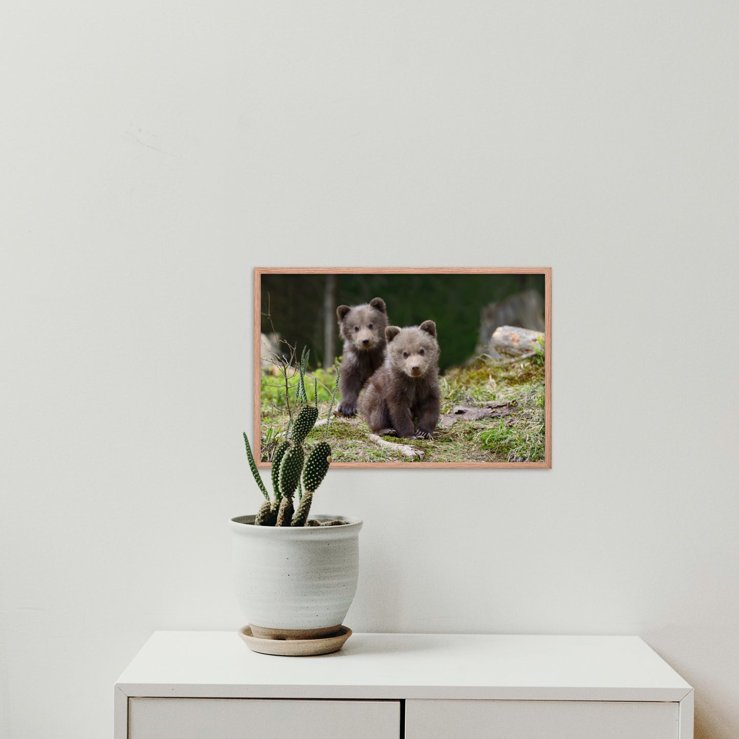 Office Wall Decor Frames: Adorable Cubs In The Trees / Animal / Wildlife / Nature Photograph Artwork - Framed Wall Art - Decor