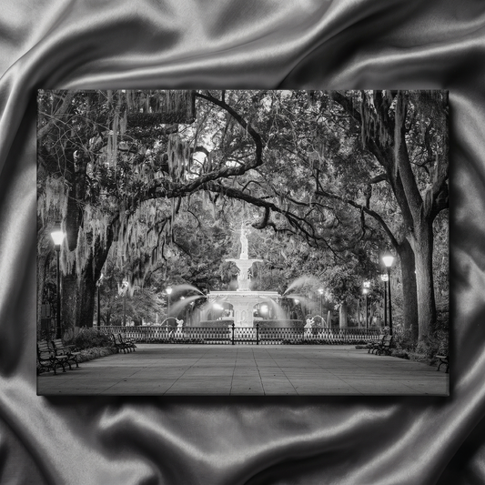Architectural Wall Art Fountain Forsyth Park Savannah Ga 4 Canvas