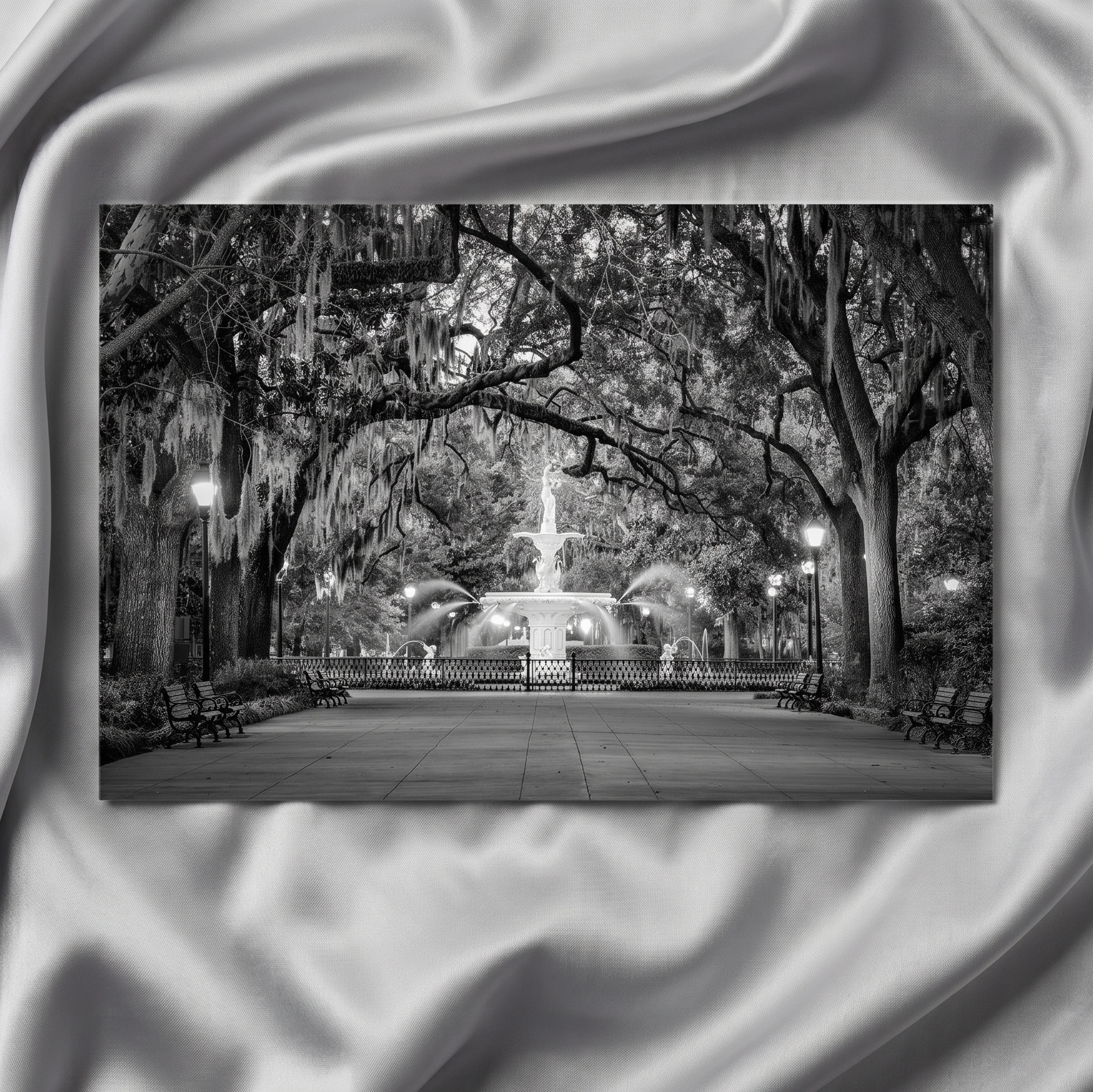 Architectural Wall Art Fountain Forsyth Park Savannah Ga 4 Loose Print