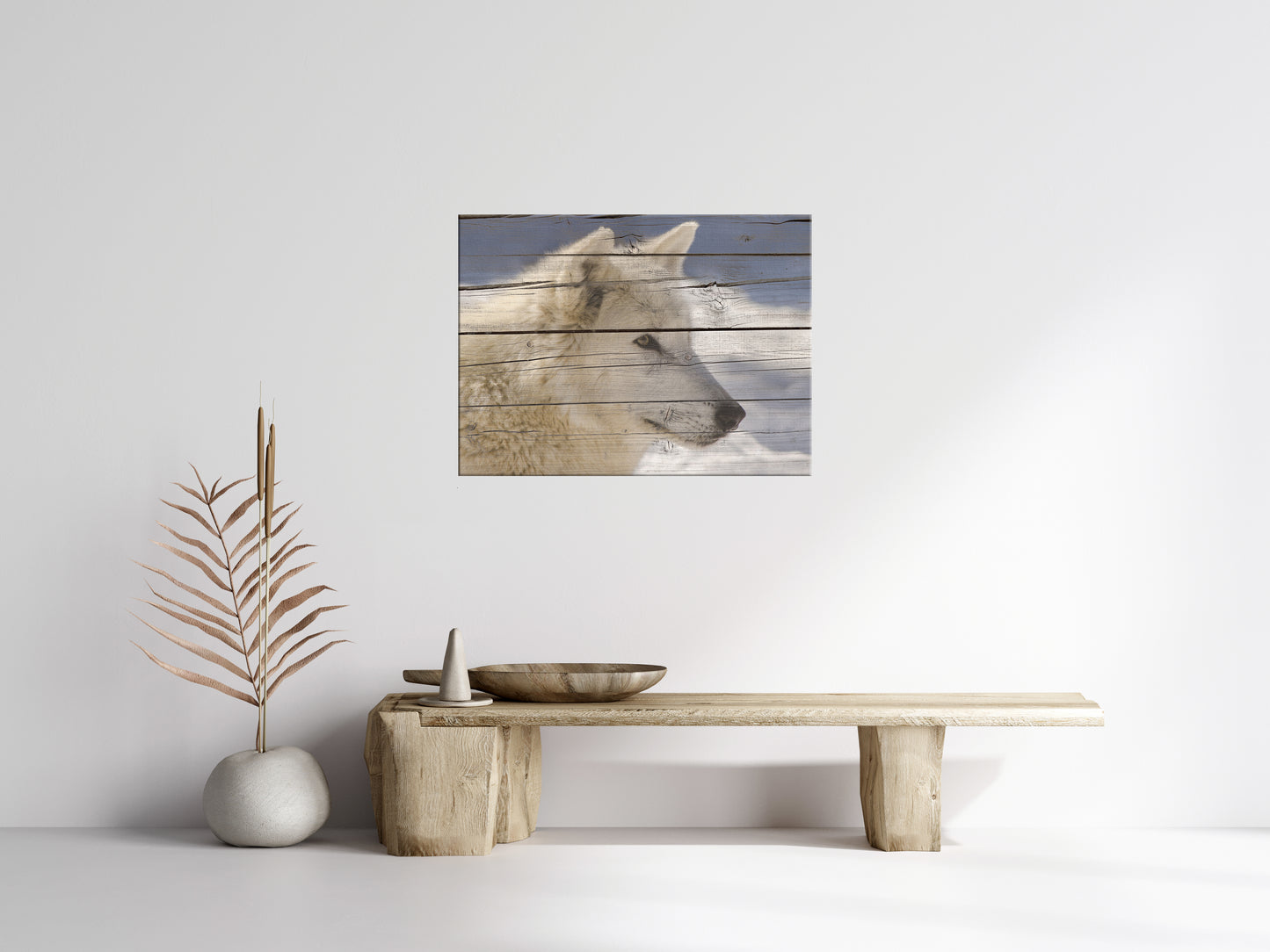 Aries the White Wolf Portrait Wildlife Photo DIY Wall Decor Instant Download Print - Printable