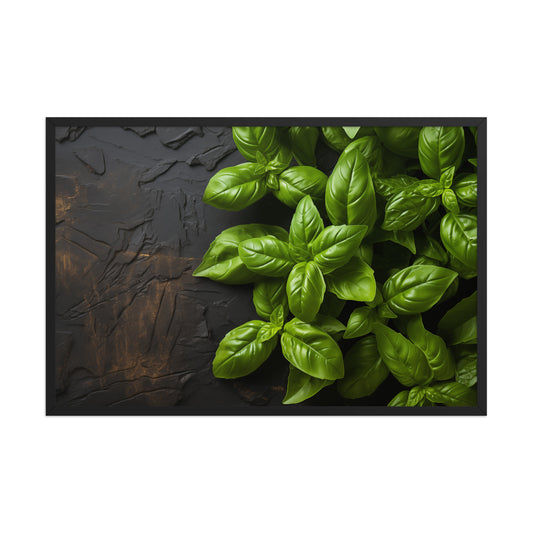 Aromatic Allure Photorealistic Black Framed Wall Art Print
