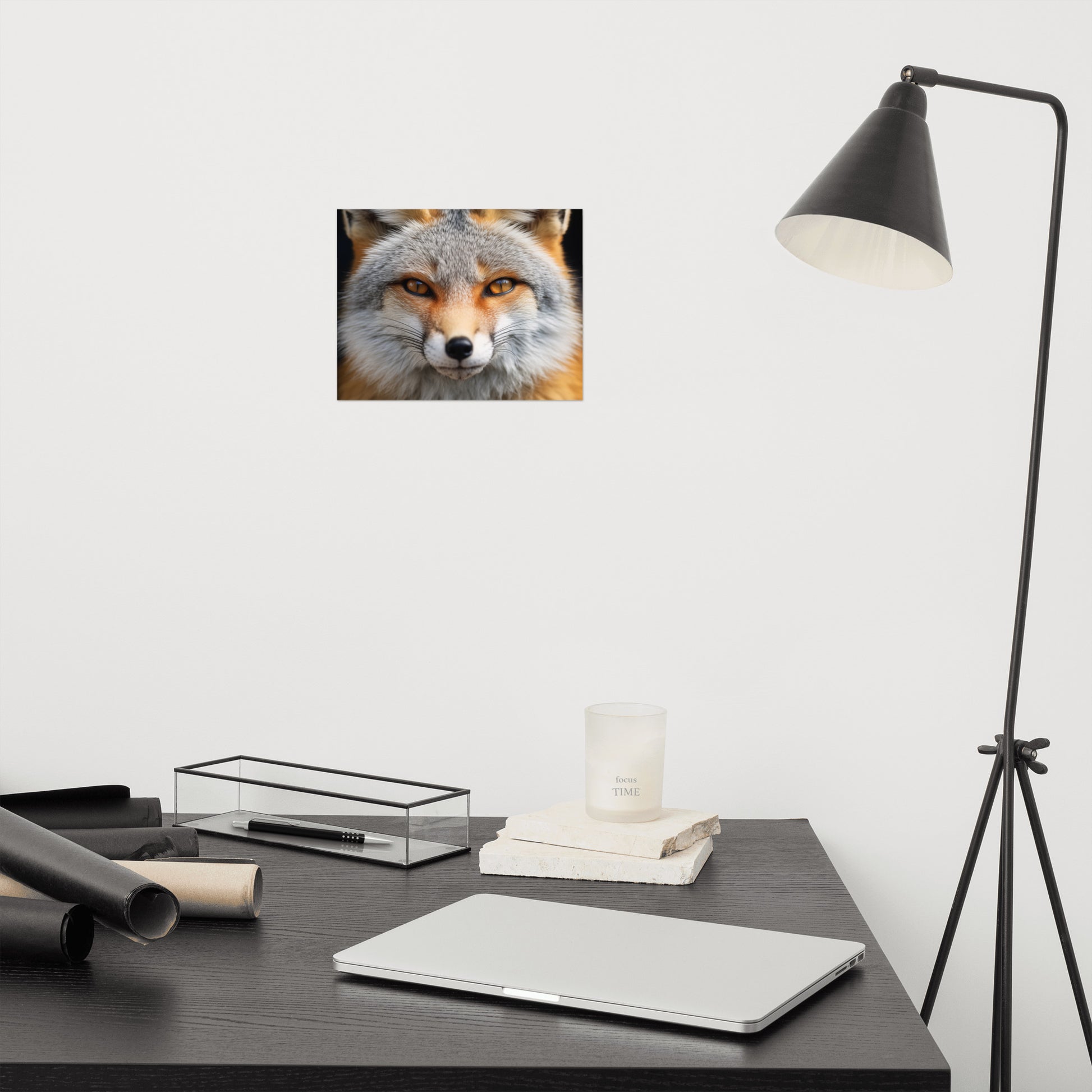 Art for Living Rooms: "Amber Eyes" Photorealism Painting - Digital Artwork Frameless Art Print