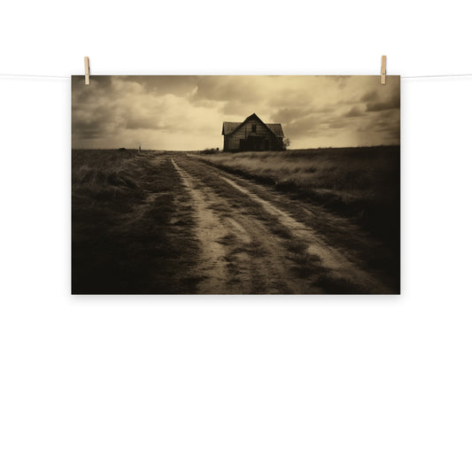 Artwork For A Hallway: Abandoned Echoes Subdued Effect Painting Digital Loose Art Print