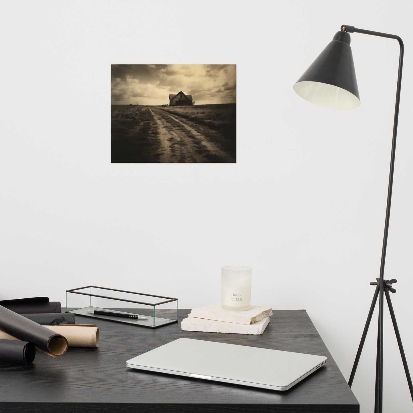 Artwork In Hallway: Abandoned Echoes Subdued Effect Painting Digital Loose Art Print