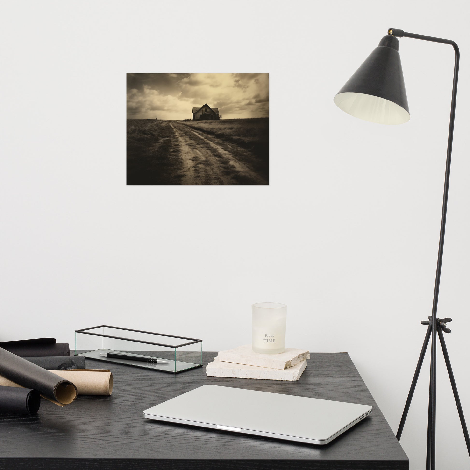 Artwork In Hallway: Abandoned Echoes Subdued Effect Painting Digital Loose Art Print