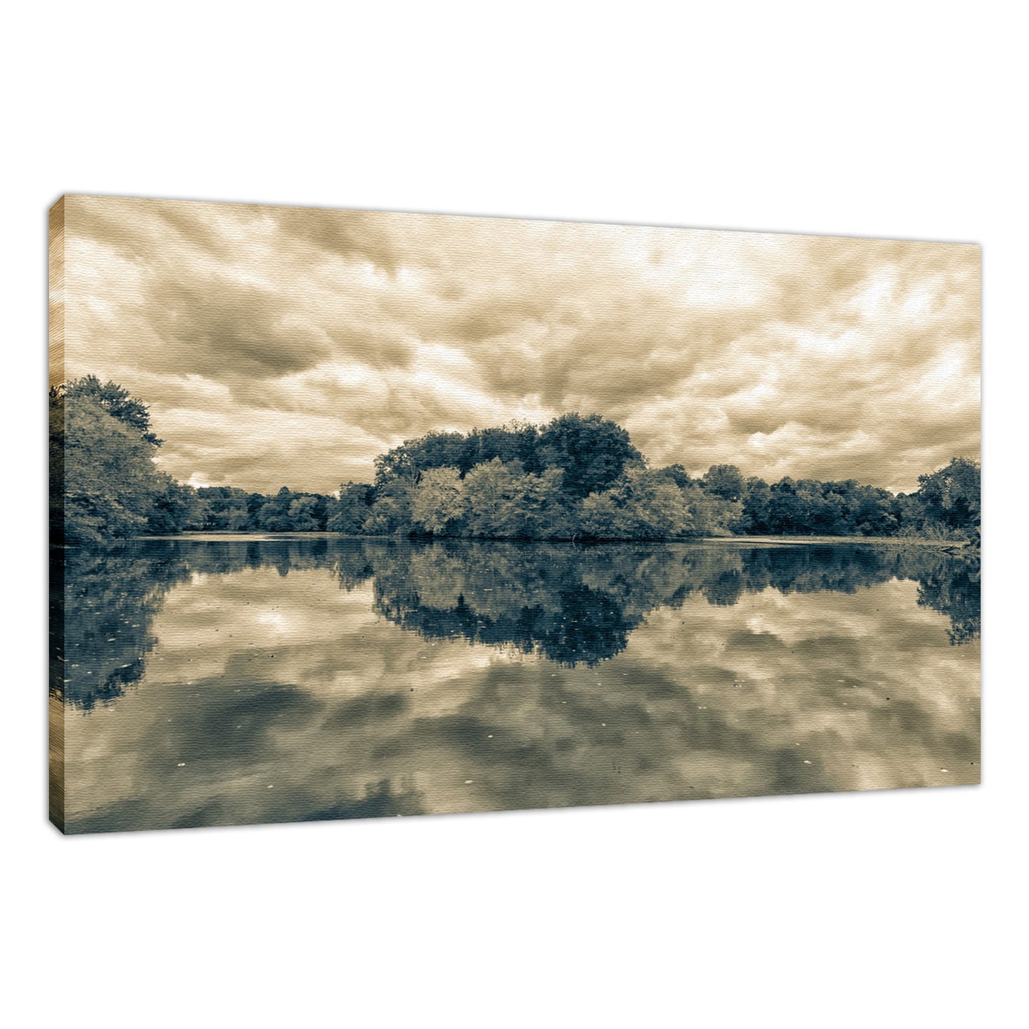 Wall Art Aesthetic: Autumn Reflections Split Toned - Rustic / Rural / Country Style Landscape / Nature / Botanical Photograph Fine Art Canvas Wall Art Prints