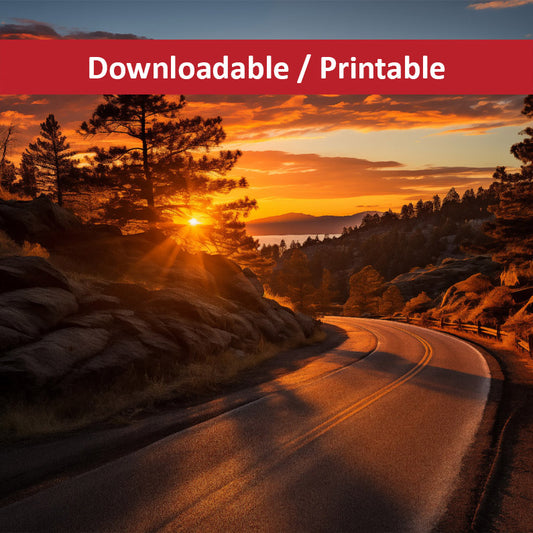 Autumnal Ember Photorealistic Digital Artwork DIY Downloadable and Printable Wall Art Prints