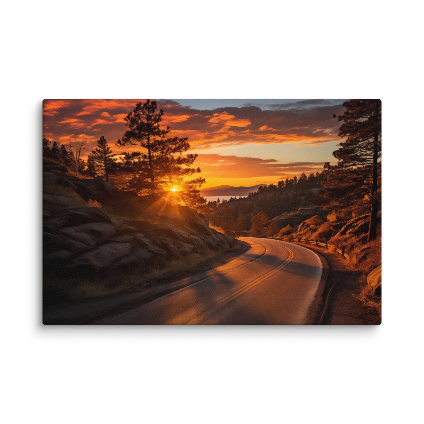 Autumnal Ember Realism Painting Digital Rustic Artwork Canvas Wall Art Print