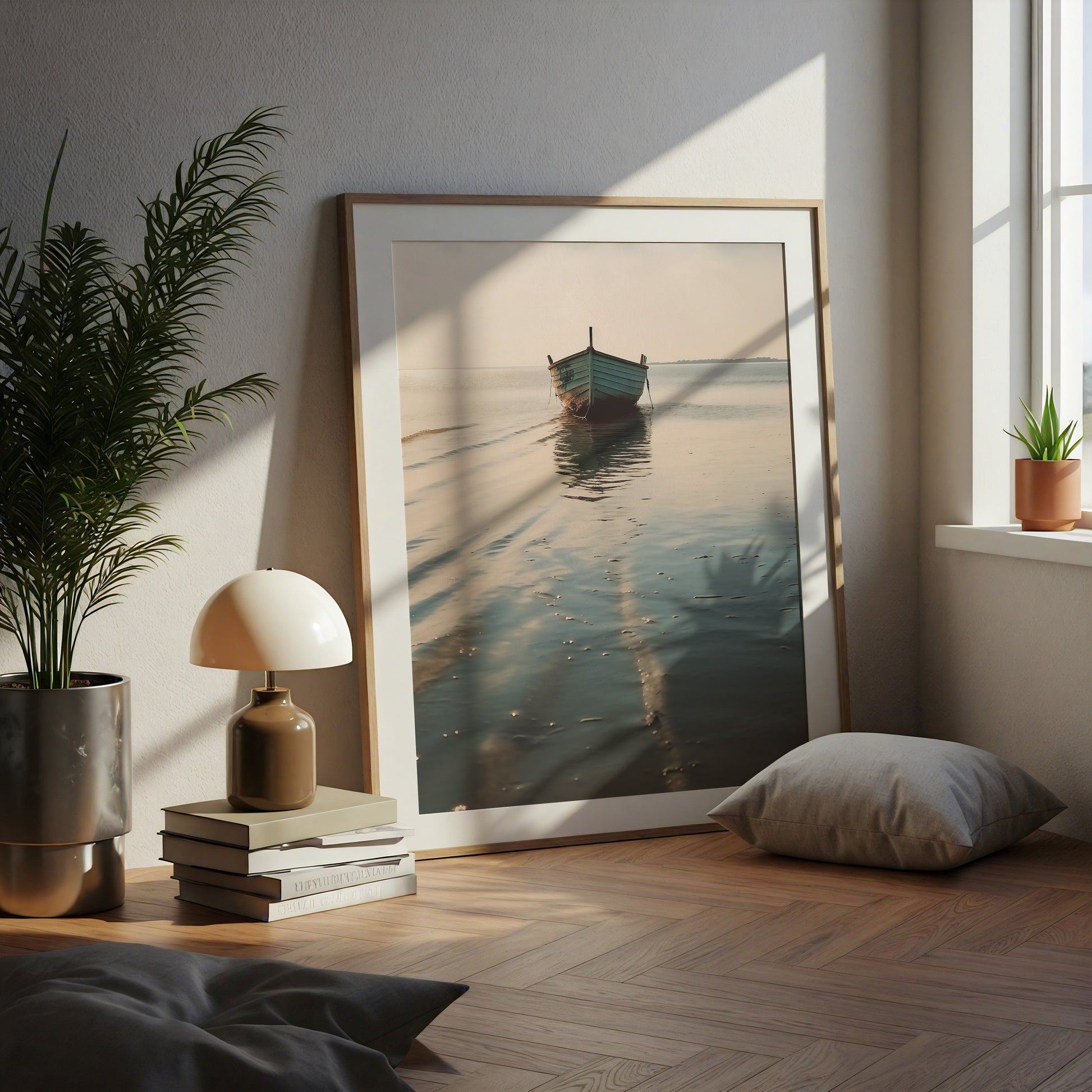 Awaiting Departure Photorealistic Digital Artwork DIY Downloadable Printable Extra Large in Bedroom Setting