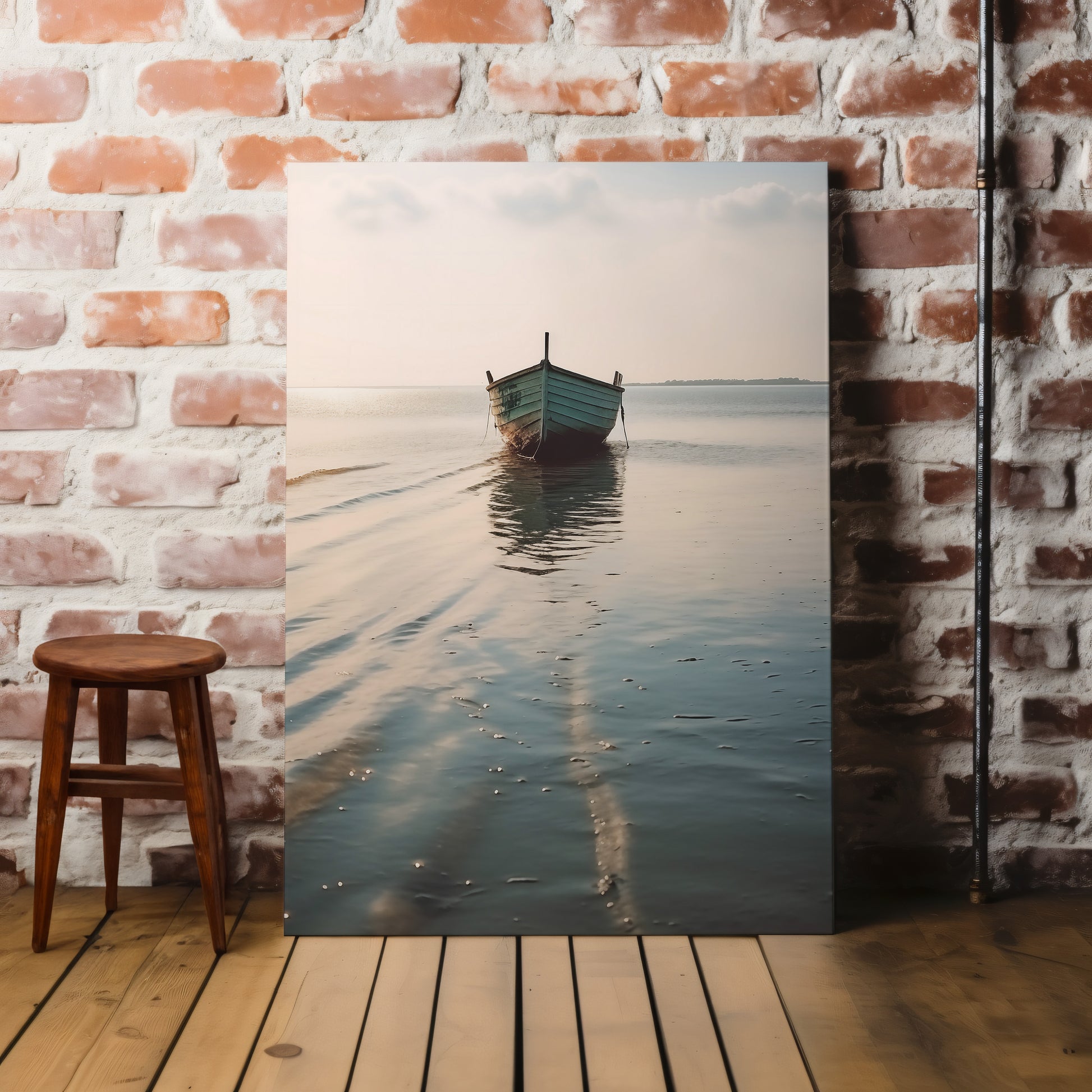 Awaiting Departure Photorealistic Digital Artwork DIY Downloadable Printable Extra Large in Living room Setting