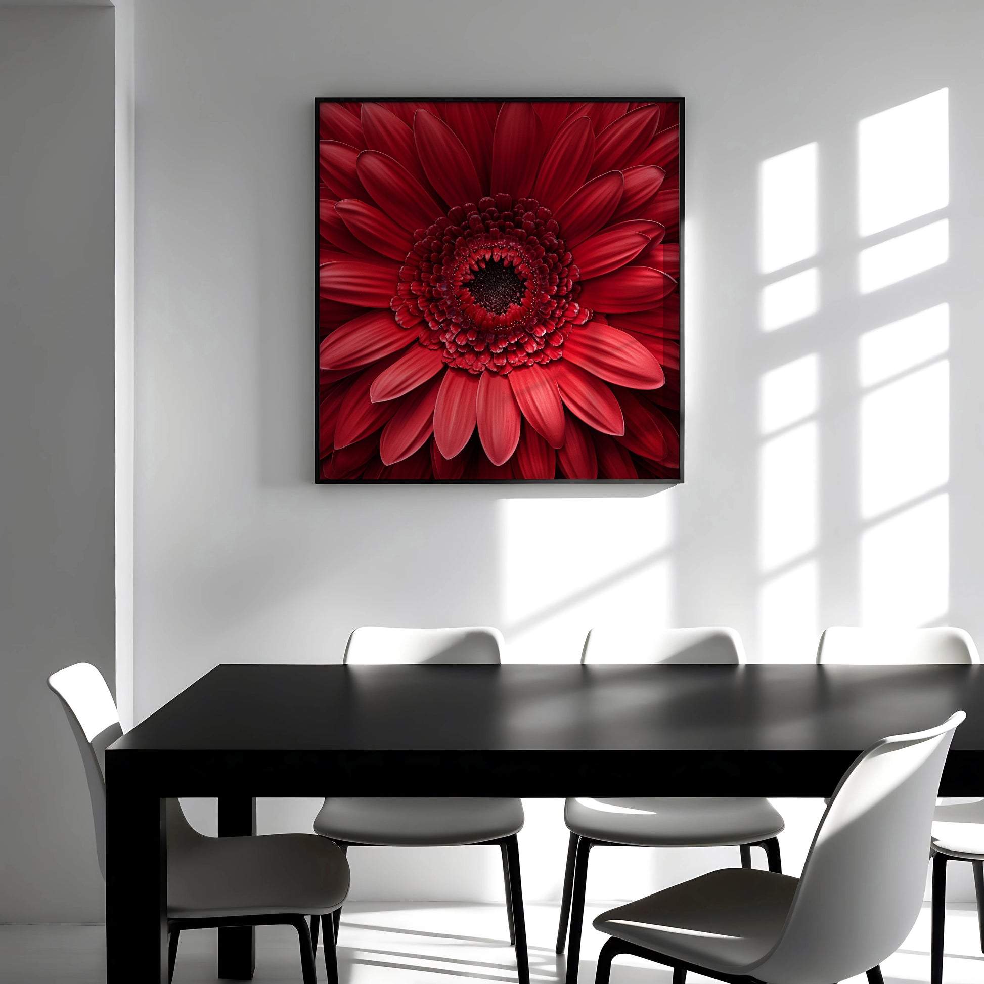 Bloomin' Beautiful Floral Photorealistic Digital Artwork DIY Printable in Dining Room Setting