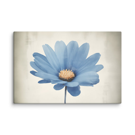 Blue Pastel Perfection Digital Watercolor Painting Canvas Wall Art Print