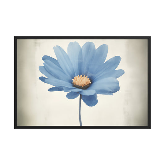 Blue Pastel Perfection Digital Watercolor Painting Framed (2)