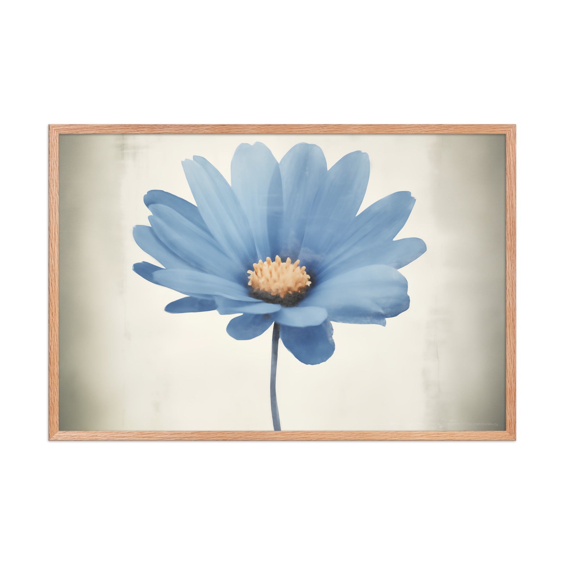 Blue Pastel Perfection Digital Watercolor Painting Framed (3)