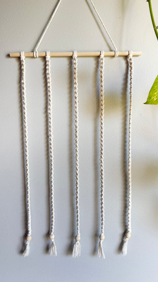 Boho Macrame Wall Hanging Herb Drying Rack & Clips PHT2 2