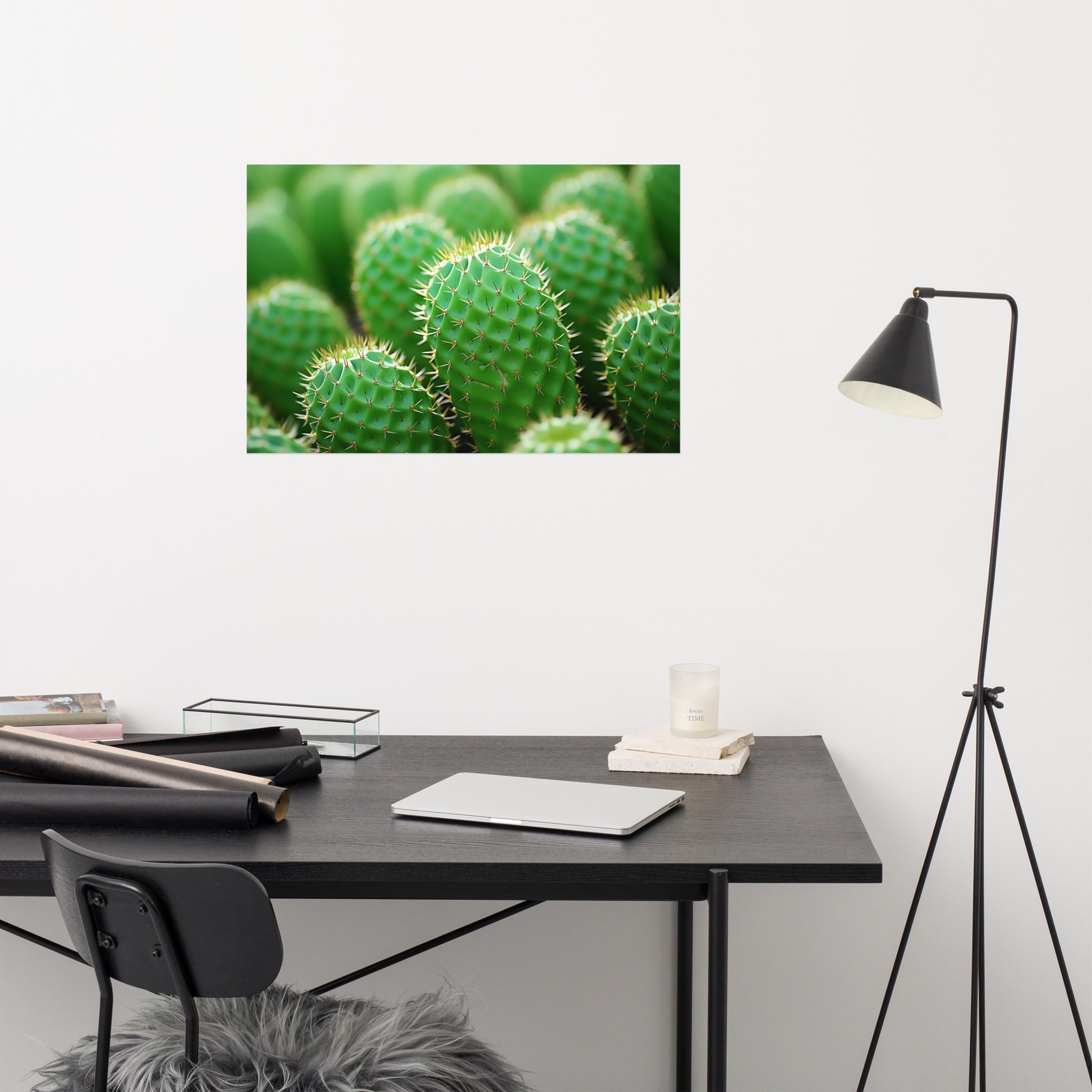 Cactus Art: A Collection of Cacti Photorealism Frameless Art Print