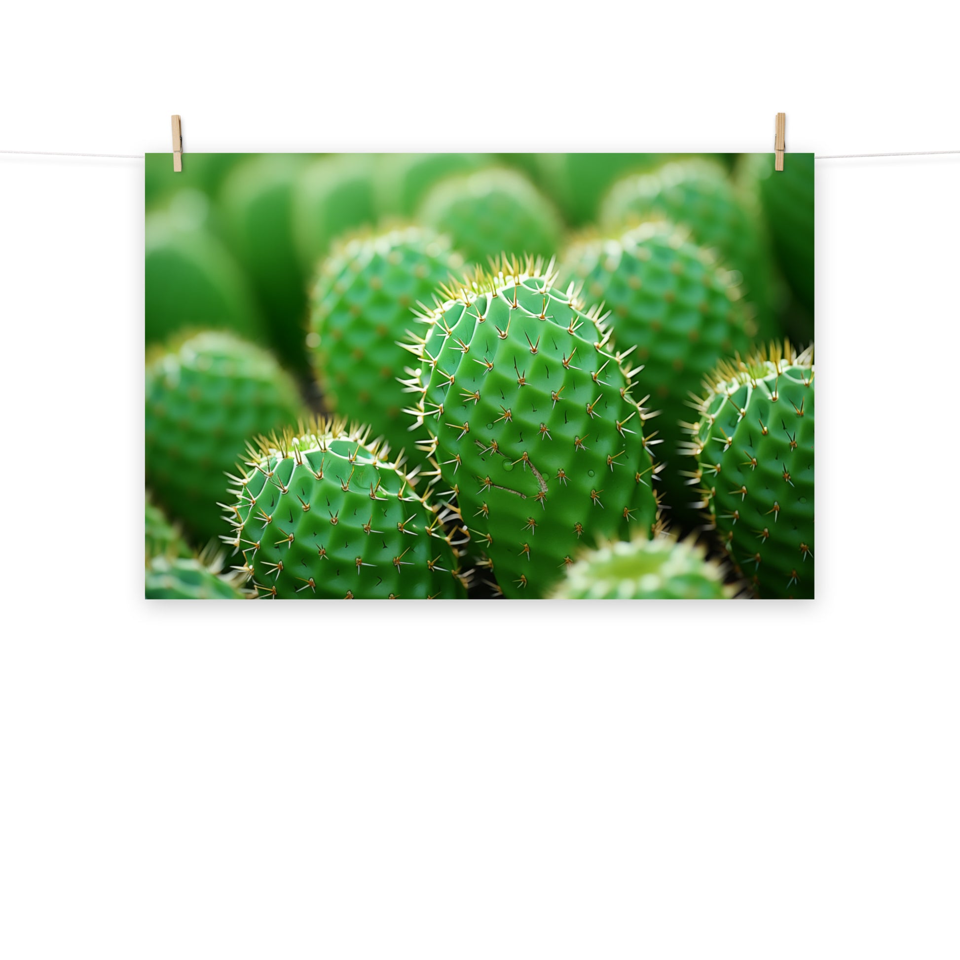 Cactus Modern Art: A Collection of Cacti Photorealism Frameless Art Print