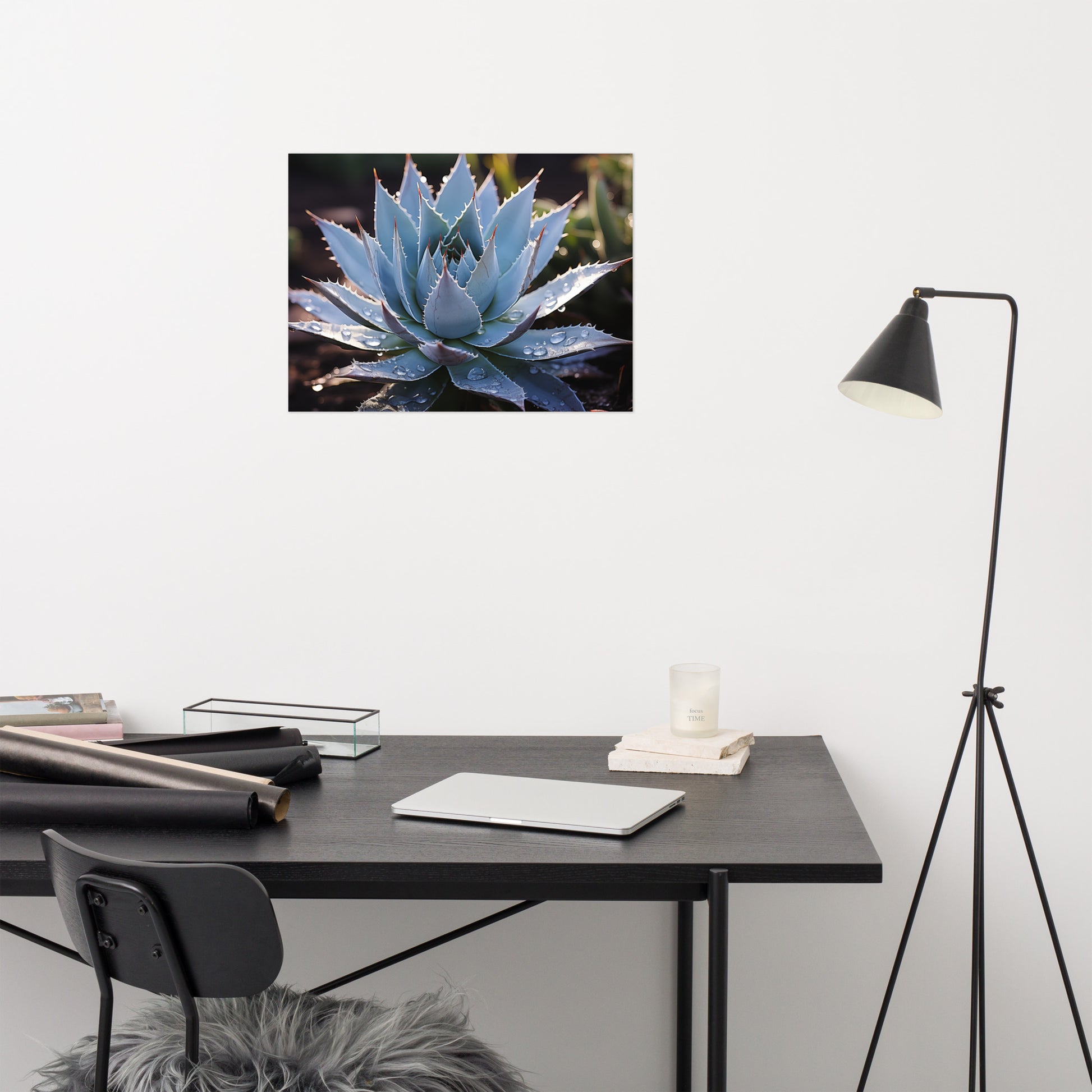 Cactus Wall Art Prints for Rooms: A Moment of Peace Botanical Rustic Photorealism - Digital Artwork Loose Art Print