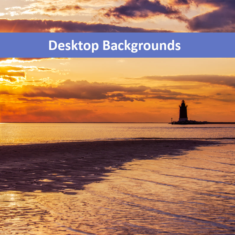 Cape Henlopen Sunset Landscape Photograph Wallpaper for Computer