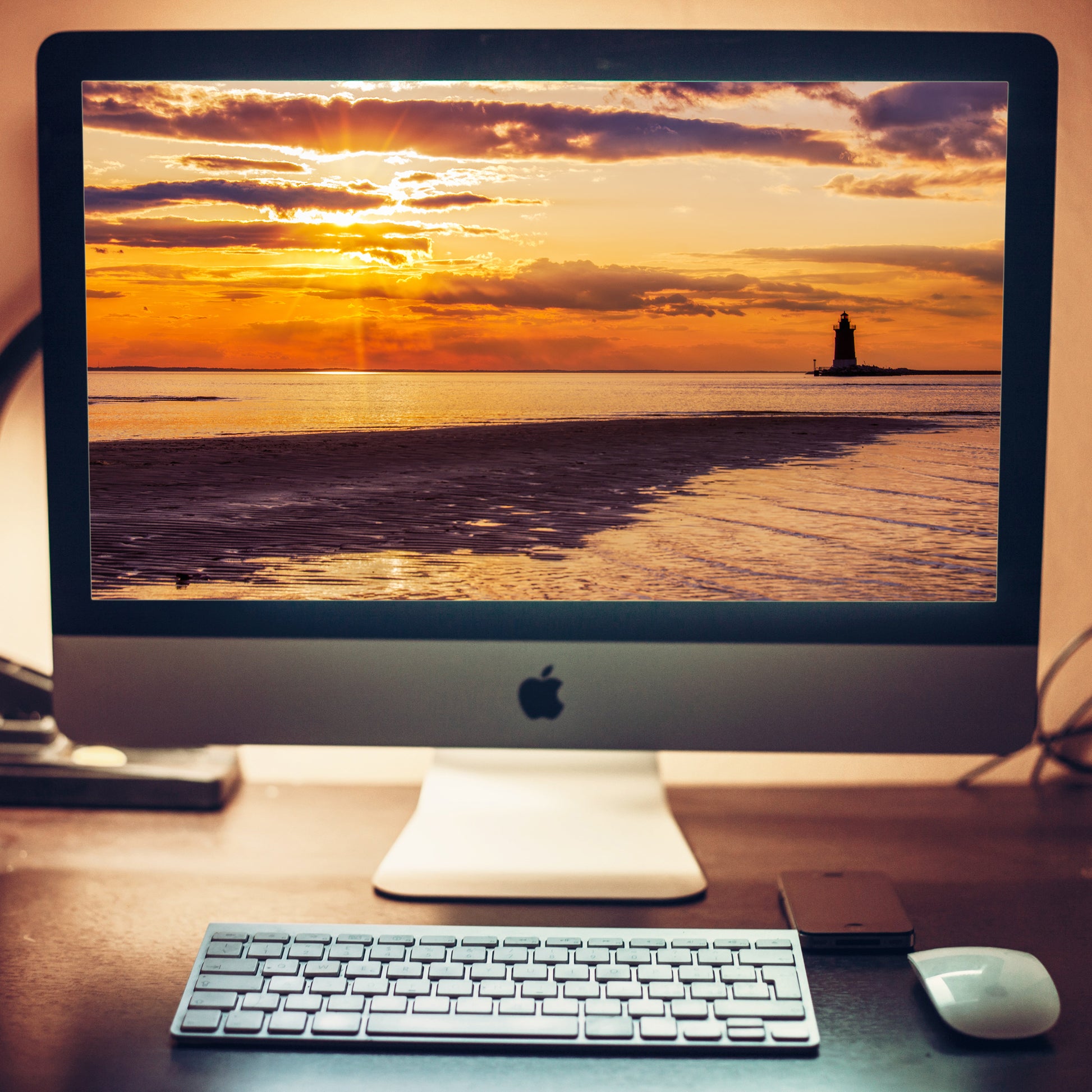 Cape Henlopen Sunset Landscape Photograph Wallpaper for Computer 2