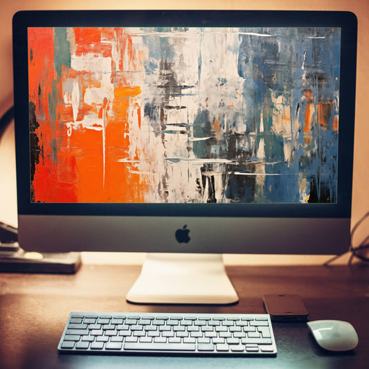 Chromatic Crossroads Abstract Digital Painting Wallpaper for Computer 2