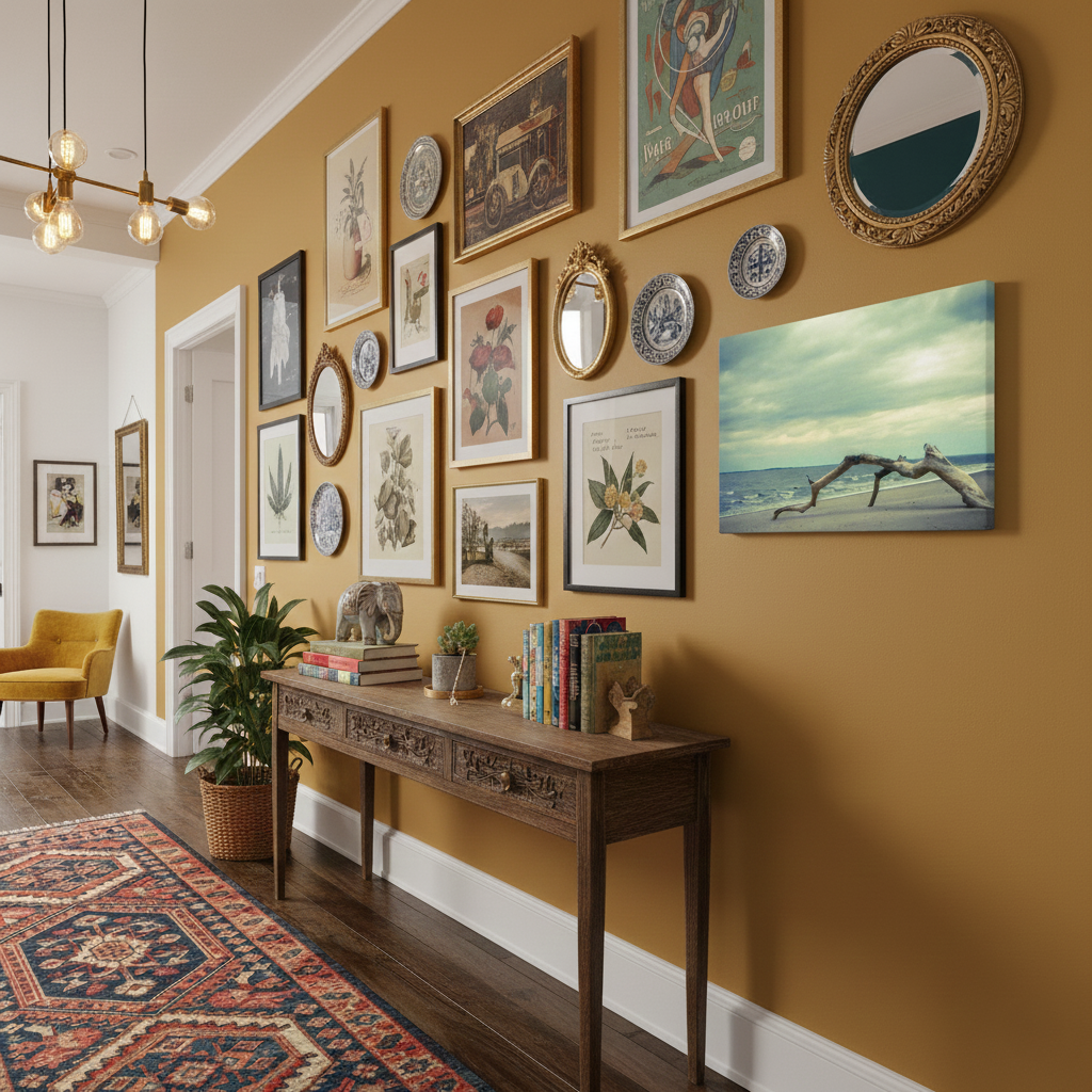 Coastal Photography The Cove Canvas Print in Eclectic Style Hallway