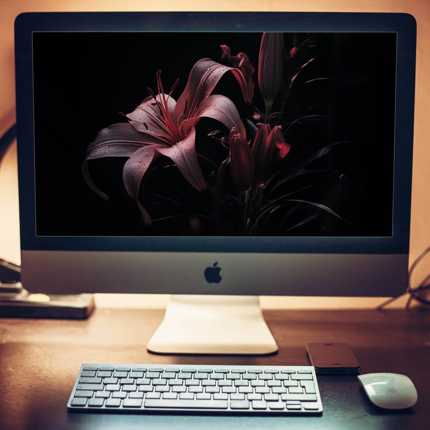 Darkest Desire Dark Floral Photorealistic Digital Artwork Wallpaper for Computer 2