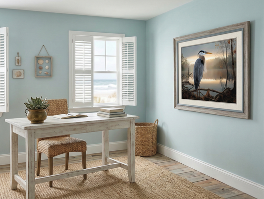 Dawn's Grace Wildlife Photorealistic Digital Painting DIY Downloadable Printable Wall Art in Coastal Style Home Office