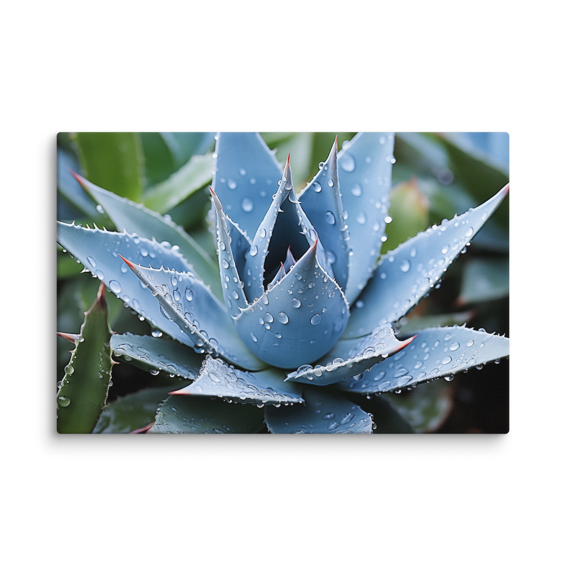 Delicate Agave Botanical Rustic Photorealistic Digital Artwork Canvas Wall Art Print